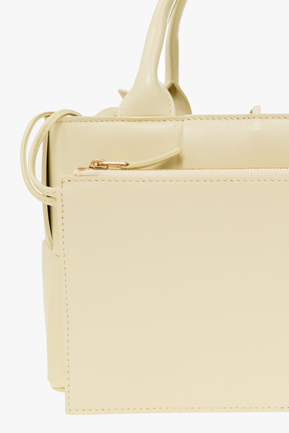 BOTTEGA VENETA MINI ARCO/ミニアルコ ショルダーバッグ*BEIGE系 BOTTEGA VENETA Grained Calfskin Maxi Intrecciato Mini Arco